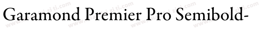 Garamond Premier Pro Semibold字体转换